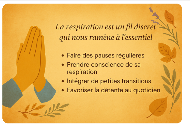 La respiraiton nous ramene à essentiel